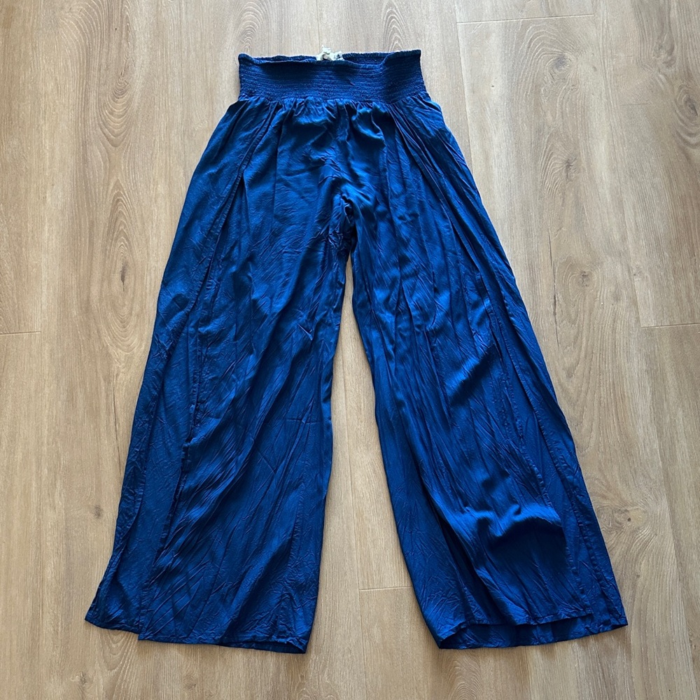 Elan Wide Leg Pants in Deep Blue